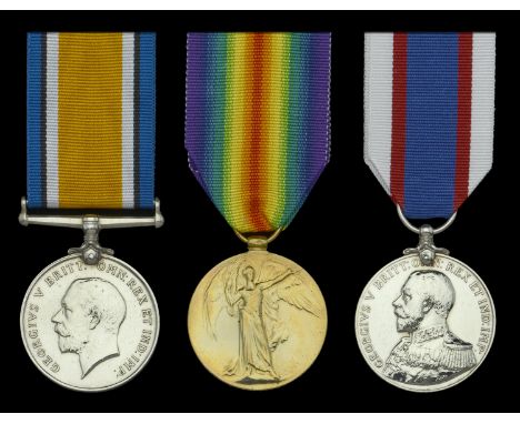 Three: Petty Officer A. J. Carter, Royal Navy and Royal Fleet Reserve  British War and Victory Medals (179010 A. J. Carter. P