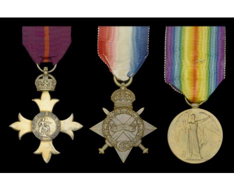 A Great War O.B.E. group of three awarded to Major D. A. D. Sewell, Oxfordshire and Buckinghamshire Light Infantry, who was M