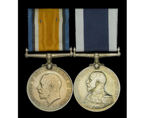 Pair: Chief Engine Room Artificer C. T. Flood, who served in H.M.S. Champion at the Battle of Jutland, 31 May 1916  British W