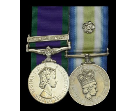 Pair: Craftsman A. R. Allen, Royal Electrical and Mechanical Engineers  General Service 1962-2007, 1 clasp, Northern Ireland 