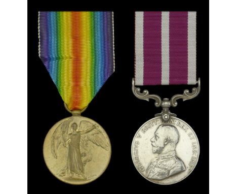 Pair: Acting Sergeant H. A. Long, Oxfordshire and Buckinghamshire Light Infantry, who was awarded the Meritorious Service Med