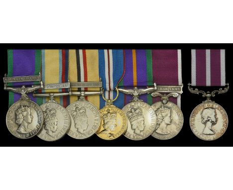 Seven: Sergeant J. M. Hardy, Scots Guards, awarded the M.S.M. in 2011  General Service 1962-2007, 1 clasp, Northern Ireland (