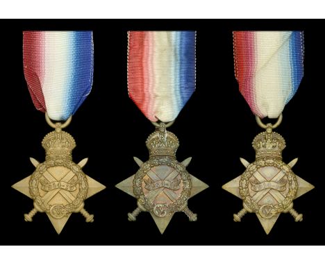 1914-15 Star (3) (Woordi Maj. Rajwali Khan, 25/ Cavy. F.F.; No. 1894 Sepoy Mool Singh. Alwar I.S. Infy.; No. 645 Pnr. Ghulam 