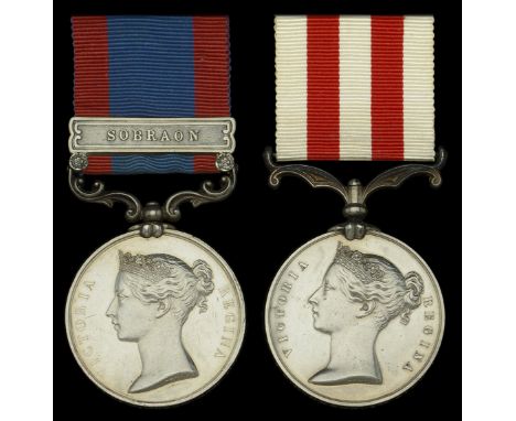 Pair: Lieutenant-Colonel J. C. Dickson, 1st Sikh Infantry, late 33rd Bengal Native Infantry  Sutlej 1845-46, for Ferozeshuhur