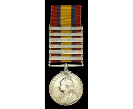 Queen’s South Africa 1899-1902, 6 clasps, Cape Colony, Driefontein, Johannesburg, Diamond Hill, Belfast, South Africa 1901 (7