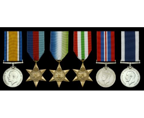 Six: Able Seaman, later Steward A. E. Bonnett, Royal Navy   British War Medal 1914-20 (J.86735 A. E. Bonnett. Boy I R.N.); 19