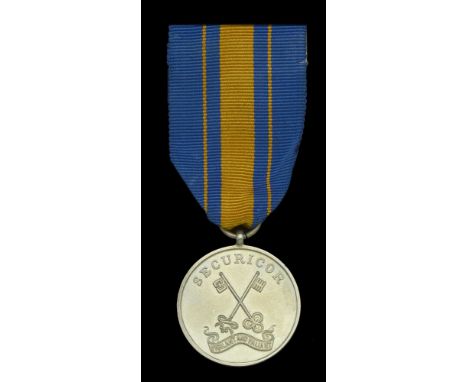 Securicor Medal Medal of Merit, reverse inscribed, ‘For Merit R. Davison’, 29mm., silver, hallmarks for Birmingham 1962, comp