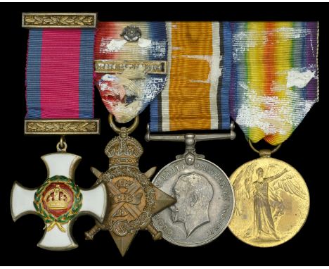 A scarce Great War D.S.O. group of four awarded to Major E. H. Barr, Royal Marine Artillery, for services with the R.M.A. Ant