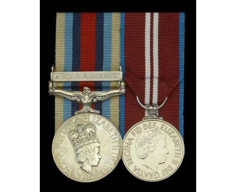 Pair: Lance Corporal D. C. Miller, Royal Electrical and Mechanical Engineers  Operational Service Medal 2000, for Afghanistan