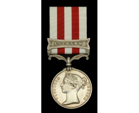 Indian Mutiny 1857-59, 1 clasp, Lucknow (Ensign. M. Millett, 42nd. Highlanders) minor edge bruising, otherwise good very fine