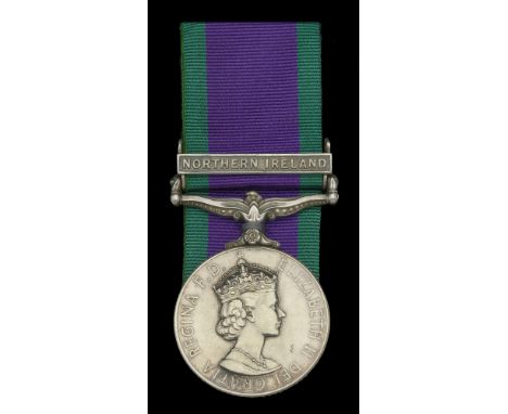 The General Service Medal awarded to Sergeant M. D. Burbridge, Royal Electrical and Mechanical Engineers, attached SAS, who w