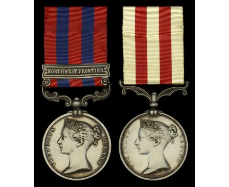 Pair: Colonel F. E. Lewes, Bengal Horse Artillery, who served in the action against the Mutineers of the 14th Native Infantry