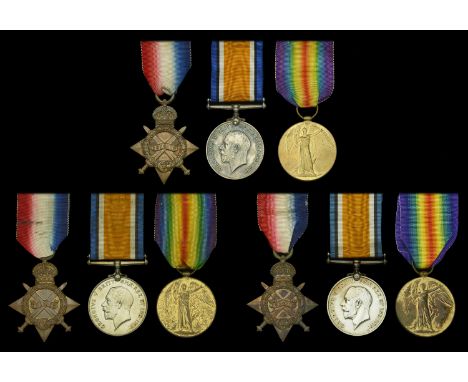 Three: Sergeant D. J. Baker, Oxfordshire and Buckinghamshire Light Infantry 1914-15 Star (16805 Pte. D. J. Baker, Oxf: & Buck