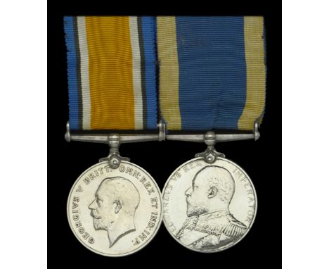 Pair: Petty Officer C. H. Wollacott, Royal Navy, who later served in the Coast Guard Service  British War Medal 1914-20 (1484