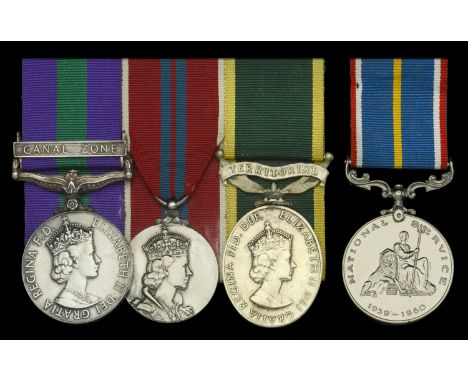 General Service 1918-62, 1 clasp, Canal Zone (22355685 Pte J J Beurskens Para) mounted court-style together with a copy Coron