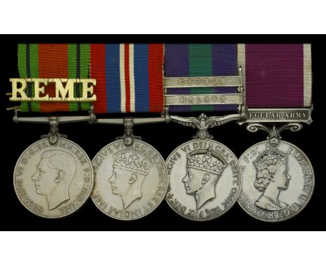 Four: Major A. J. Gornall, Royal Electrical and Mechanical Engineers  Defence and War Medals 1939-45; General Service 1918-62