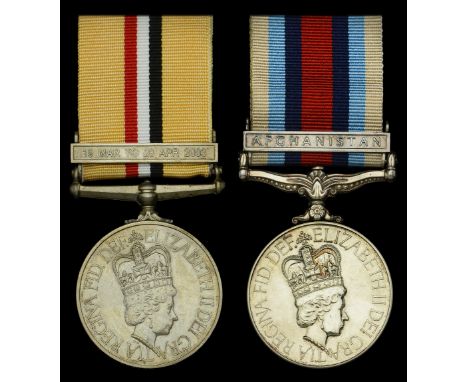 Pair: Senior Aircraftsman C. P. Embleton, Royal Air Force Regiment  Iraq 2003-11, 1 clasp, 19 Mar to 28 Apr 2003 (SAC C P Emb