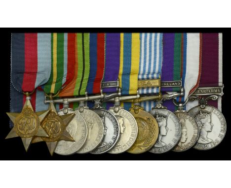 Ten: Warrant Officer Class 1 A. Somerville, Royal Electrical and Mechanical Engineers  1939-45 Star; Pacific Star; Defence an