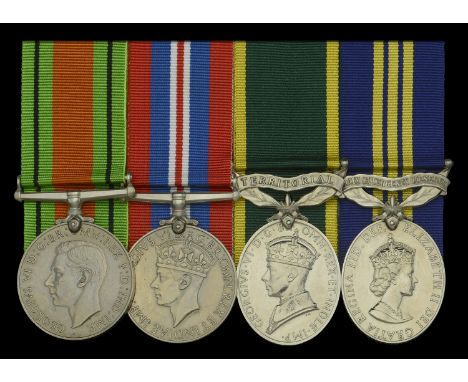 Four: Staff Sergeant F. L. Brown, Royal Electrical and Mechanical Engineers  Defence and War Medals 1939-45; Efficiency Medal