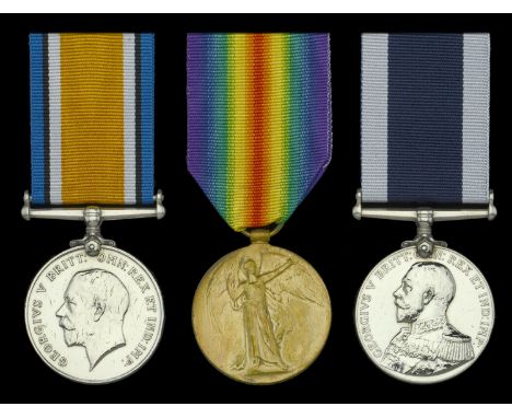 Three: Sick Berth Chief Petty Officer H. Hassett, Royal Navy  British War and Victory Medals (M.2096 H. Hassett. 2 S.B.S. R.N