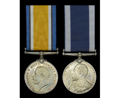 Pair: Chief Stoker E. E. Pope, Royal Navy  British War Medal 1914-20 (154583 E. E. Pope. Ch. Sto. R.N.); Royal Navy L.S. & G.