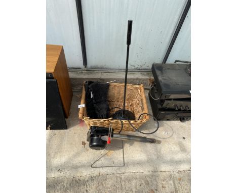 A GRENADIER HEAT GUN AND A FIRE POKER