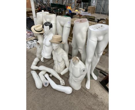 A LARGE QUANTITY OF VARIOUS SHOP MANNEQUIN PARTS