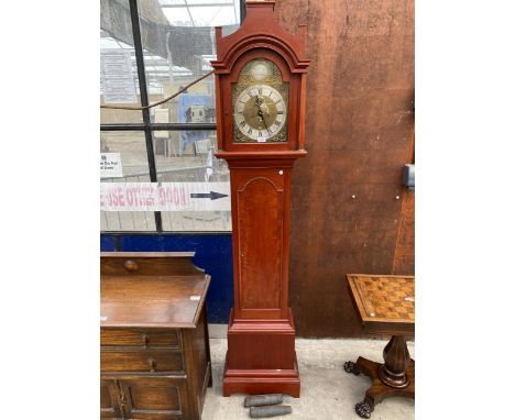 AN EIGHT DAY LONGCASE CLOCK CASE WITH BRASS DIAL G.A. FOX, COVENTRY