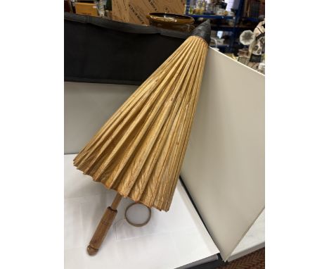 A VINTAGE BAMBOO UMBRELLA