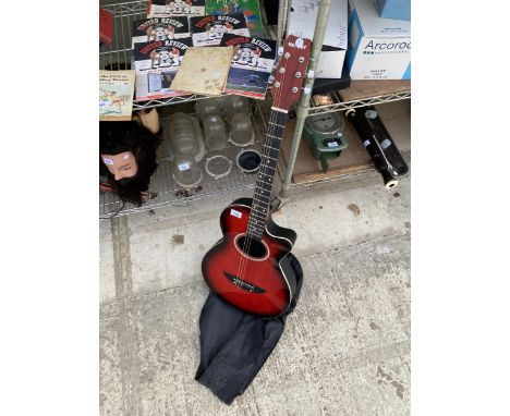A MELODY ACOUSTIC GUITAR WITH CARRY CASE