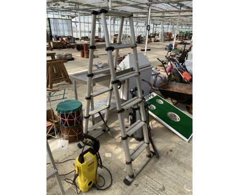 A TELESCOPIC FOLDING STEP LADDER