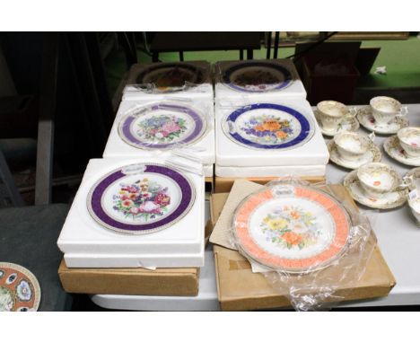 SIX NEW ROYAL HORTICULTURAL SOCIETY CHELSEA SHOW CABINET PLATES WITH BOXES AND CERTIFICATES