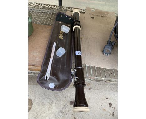 AN AULOS SYMPHONY TENOR RECORDER WITH CARRY CASE