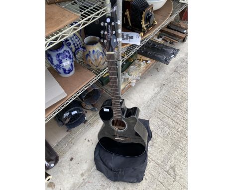 A TAKAMINE ACOUSTIC GUITAR WITH CARRY BAG