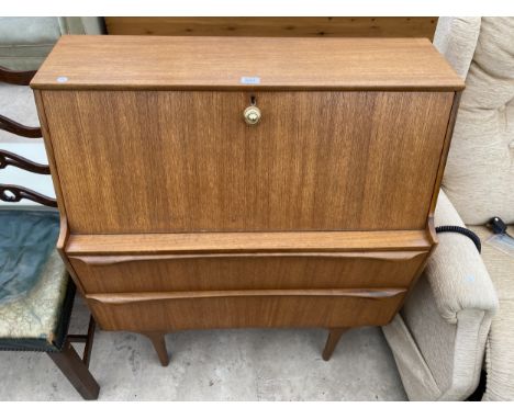 A RETRO TEAK SUTCLIFFE OF FURNITURE (TODMORDEN) BUREAU, 36" WIDE