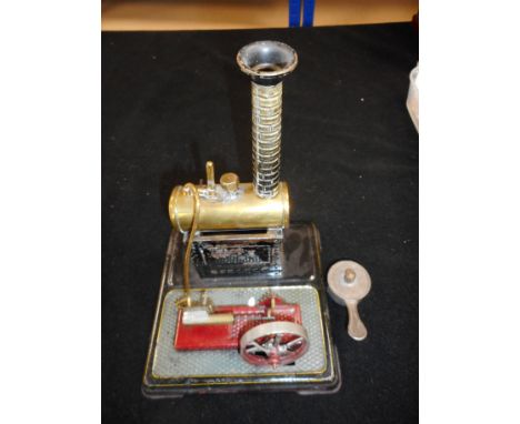 Static model steam engine. 22.5cm high. In need of attention.