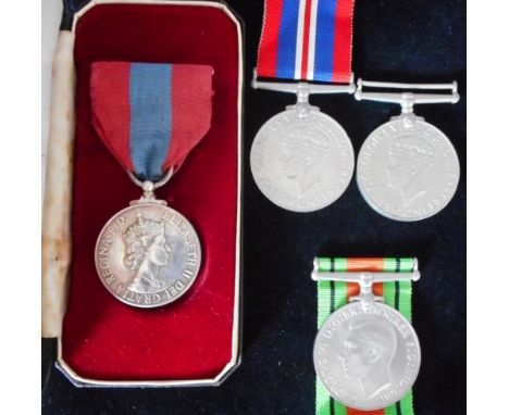 Medals. (4) Imperial Service Medal (EIIR); to Henry Broatch. Cased. Also two WW II War medals & Defence Medal. 