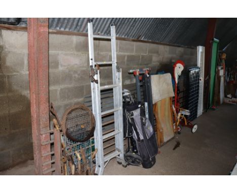 An aluminium step ladder 