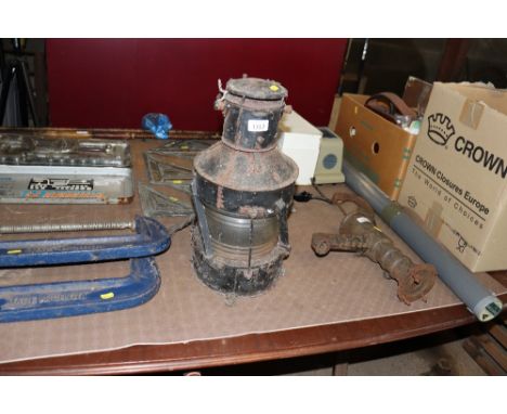 A vintage ship's lamp