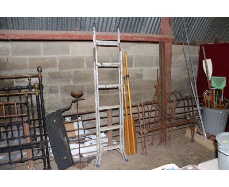 An aluminium step ladder