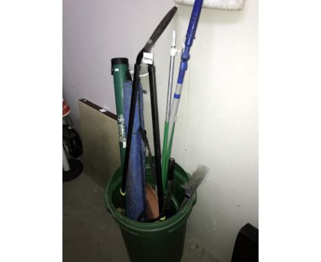 A quantity of miscellaneous tools in green bin