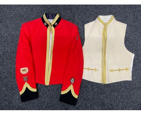 British Army Queen Royal Lancers Warrant Officers Mess Dress Uniform. Complete with waistcoat. Tailored by Costello of London