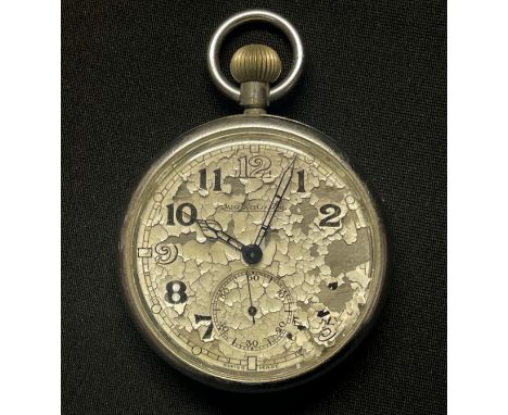 WW2 British RAF Navigators pocket watch by Jaeger Le Coultre. Reverse marked with WD Broad Arrow along with "GE/50 A23795". 