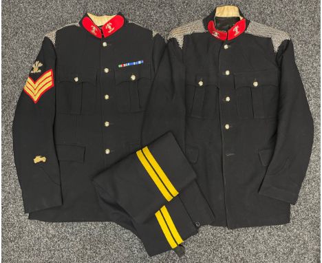 British Army 9th/12th Lancers Sgt's No1 Dress Uniform complete with all insignia and medal ribbons plus matching trousers wit