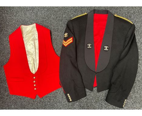 British Army 9th /12th Lancers Corporals Mess Dress Jacket and Waistcoat. Named to Cpl. Sloane. Tailored by Kashket &amp; Par