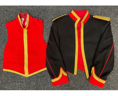 British Army Queens Royal Lancers Officers Mess Dress Uniform Jacket and Waistcoat. Tailored by James Burke. 