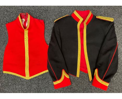 British Army Queens Royal Lancers Officers Mess Dress Uniform Jacket and Waistcoat. Tailored by James Burke. 