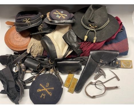 Reproduction American Civil War Union Officers items. All made to a high standard and includes: Handmade black leather cavalr