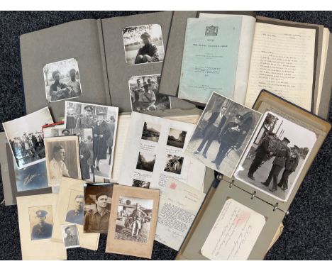 WW2 British photo albums, documents, paperwork and ephemera to Lt. Col WRV Russell MC, Rifle Brigade and Burma Frontier Force