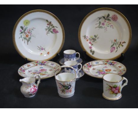 A Selection of Royal Worcester including floral decorated mug, pair of plates and coffee cans with saucers, Padmore Worcester